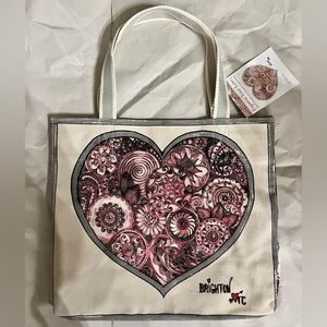 BRIGHTON ‘SWEET HEART’ CANVAS TOTE NWT